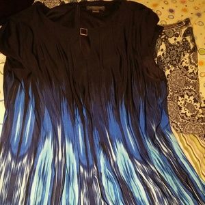 Blue and Black Tahari Party Dtess